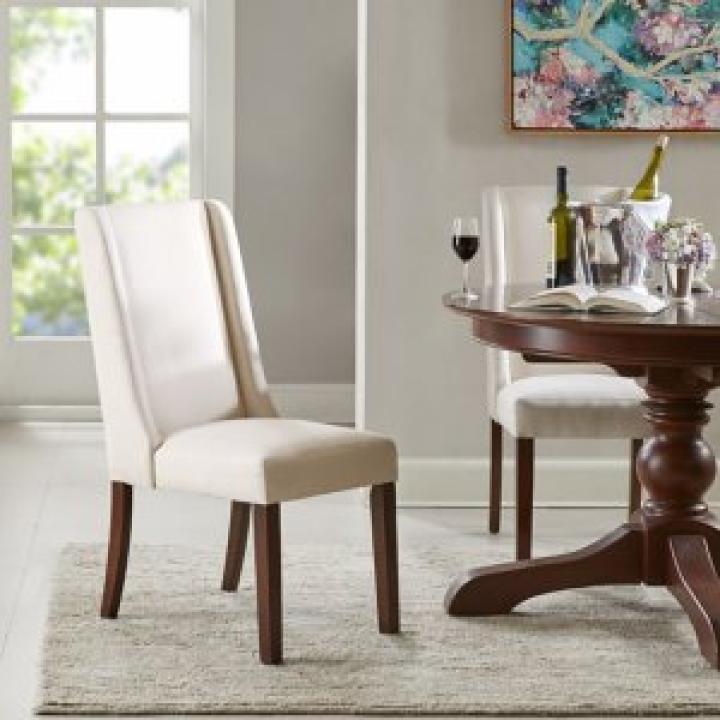 Cream Parson Dining Chairs, Set of 2