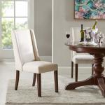 Cream Parson Dining Chairs, Set of 2