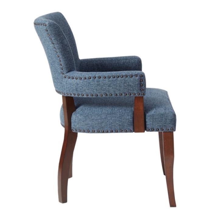 Blue Warms Nailhead Trim Dining Chair