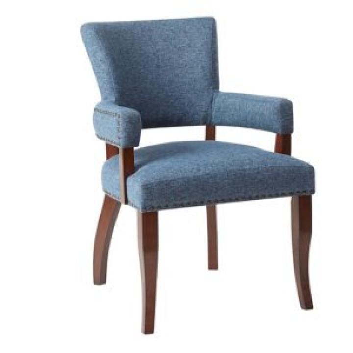 Blue Warms Nailhead Trim Dining Chair