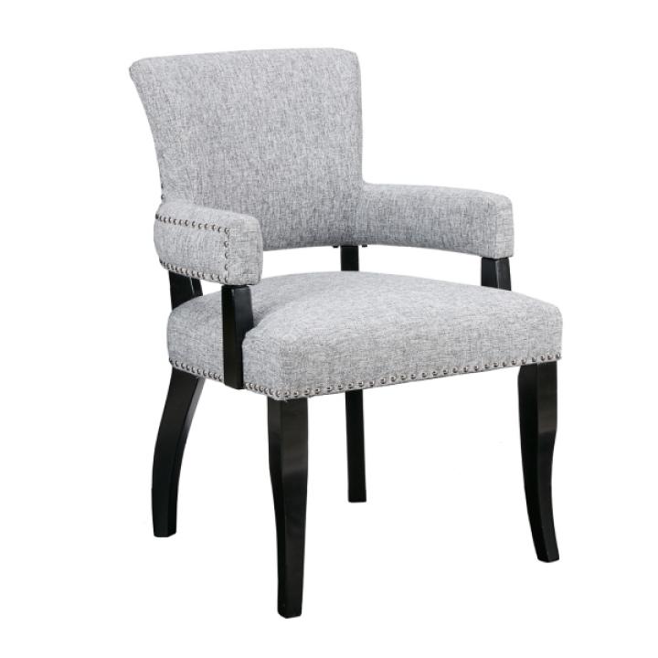 Gray Warms Nailhead Trim Dining Chair