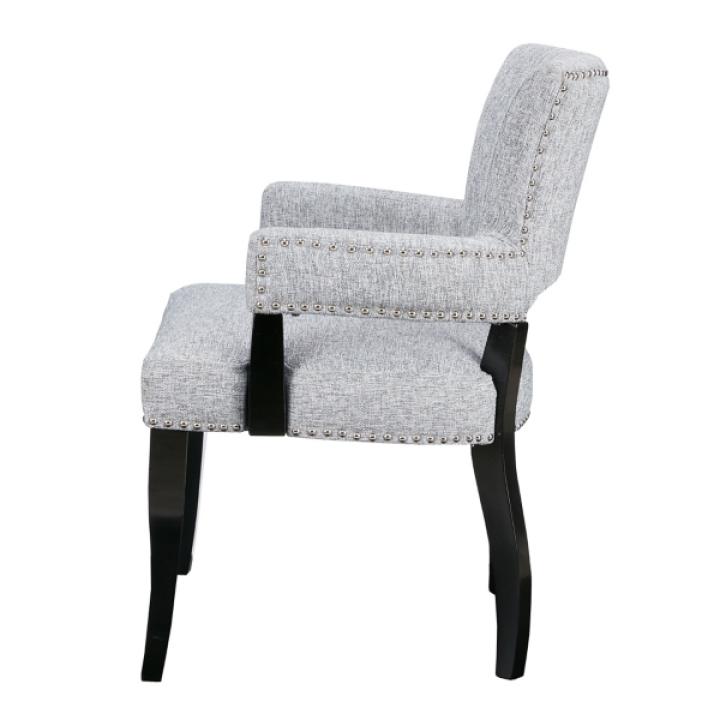 Gray Warms Nailhead Trim Dining Chair