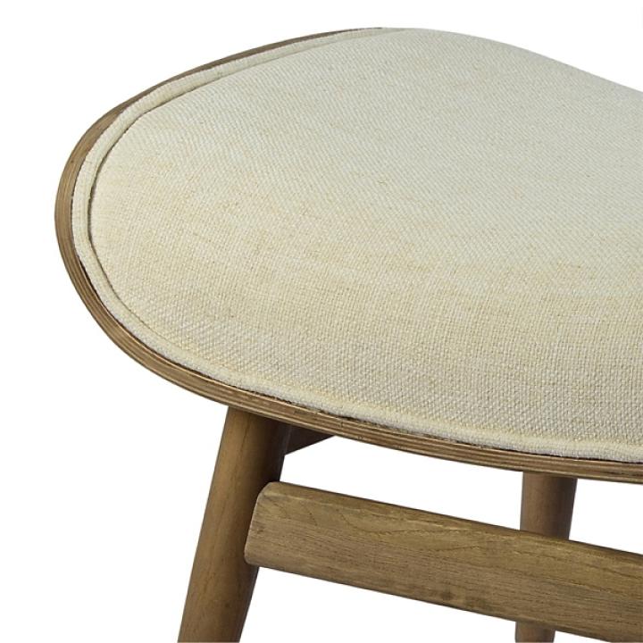 Mid-Century Modern Saddle Seat Ottoman