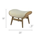 Mid-Century Modern Saddle Seat Ottoman