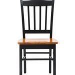 Black & Oak Wood Shaker Dining Chairs, Set of 2