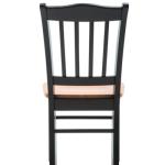 Black & Oak Wood Shaker Dining Chairs, Set of 2
