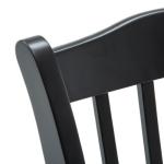 Black & Oak Wood Shaker Dining Chairs, Set of 2