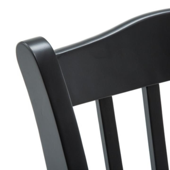 Black & Oak Wood Shaker Dining Chairs, Set of 2