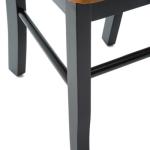 Black & Oak Wood Shaker Dining Chairs, Set of 2