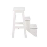 Cream Wooden 3-Level Step Stool
