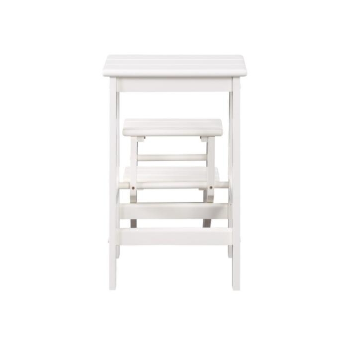 Cream Wooden 3-Level Step Stool