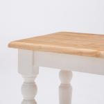 Cream and Natural Wood Dining Bench