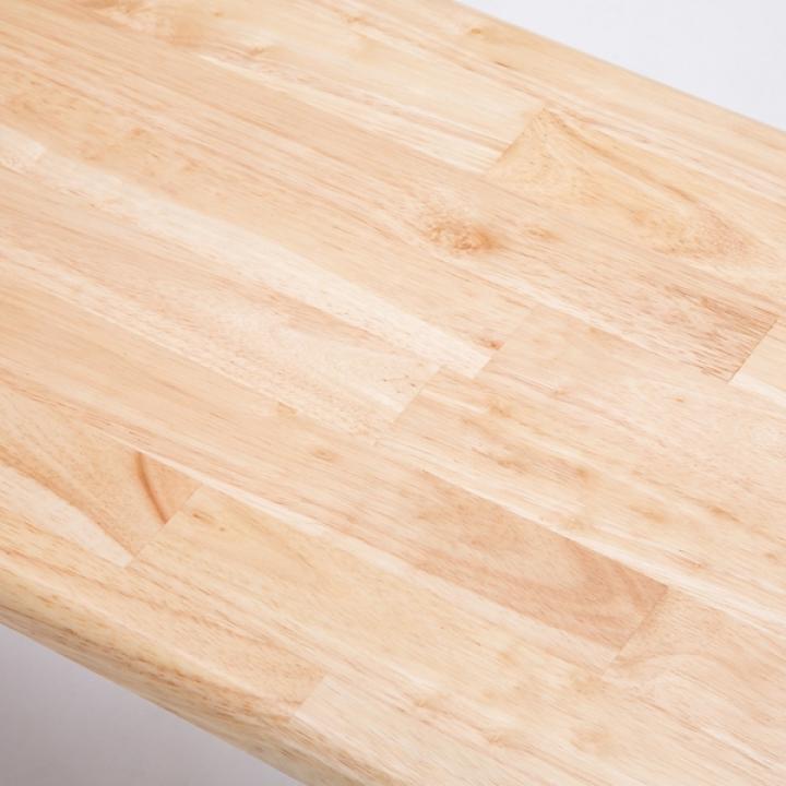 Cream and Natural Wood Dining Bench