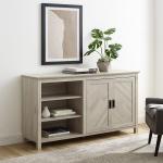 Birch 2-Door Chevron Cabinet