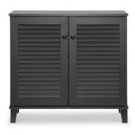Espresso Shutter Door Wooden Cabinet