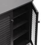 Espresso Shutter Door Wooden Cabinet