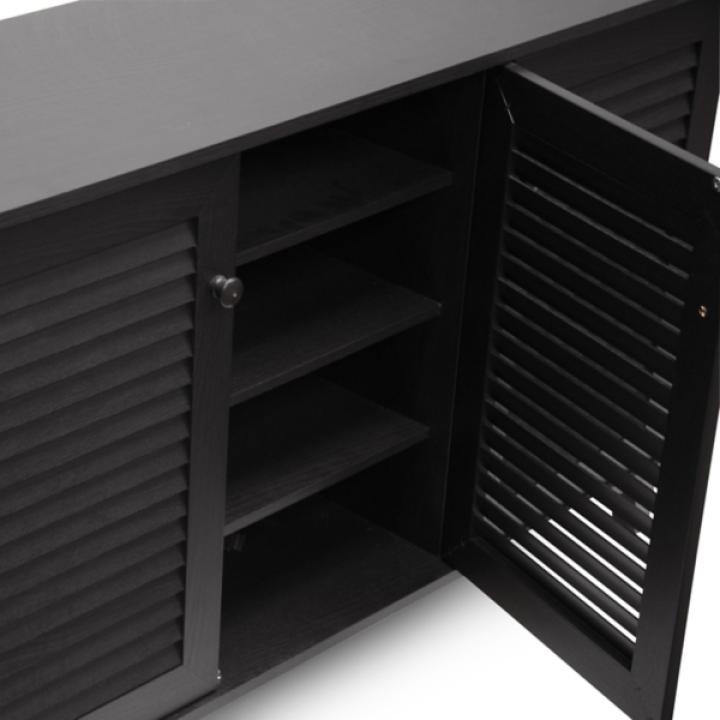 Espresso 3-Door Wood Cabinet