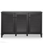 Espresso 3-Door Wood Cabinet