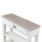 Distressed White 1-Drawer Console Table