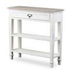 Distressed White 1-Drawer Console Table