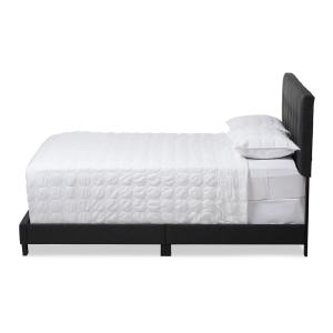 Charcoal Gray Tufted Modern Queen Bed