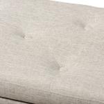 Beige Button-Tufted Upholstered Storage Bench