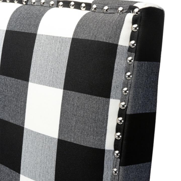 Black and White Buffalo Check Armchair