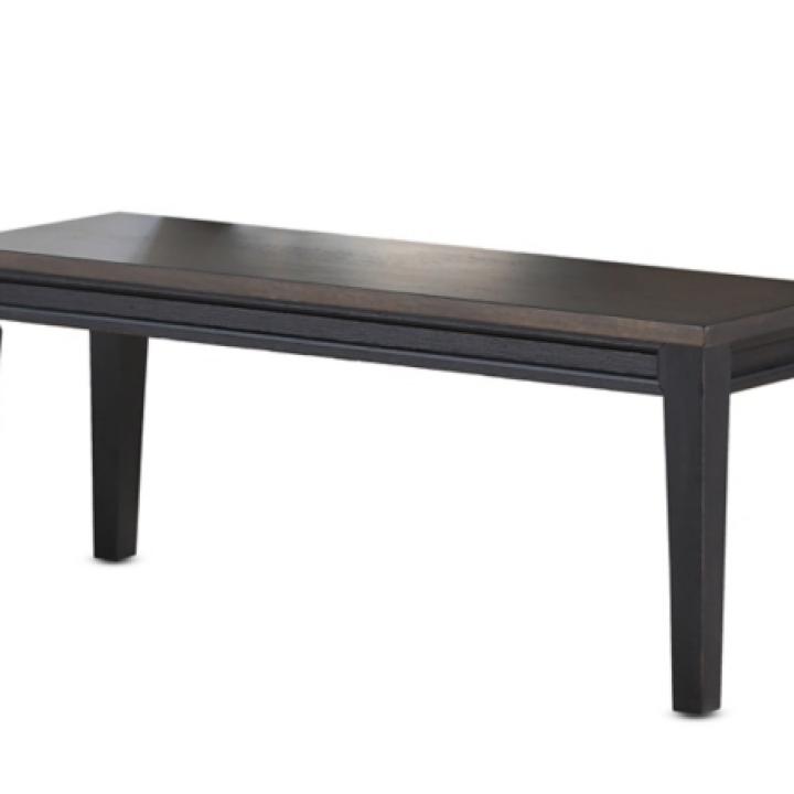 Ebony and Driftwood Two-Tone Bench