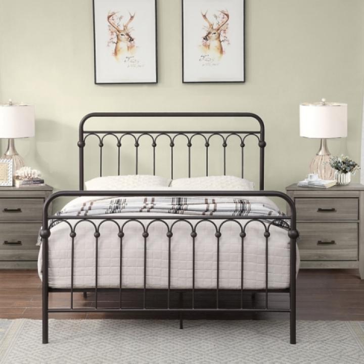 Oil Rubbed Bronze Metal Platform Full Bed