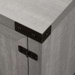 Stone Gray Barn Door TV Stand