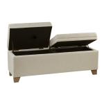 Neutral Split Seat Jackson Storage Bench