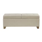 Neutral Split Seat Jackson Storage Bench