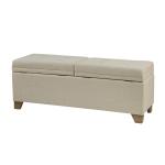 Neutral Split Seat Jackson Storage Bench