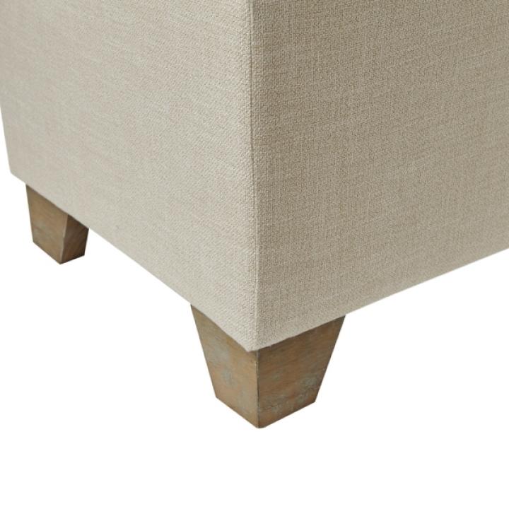 Neutral Split Seat Jackson Storage Bench