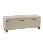 Neutral Split Seat Jackson Storage Bench