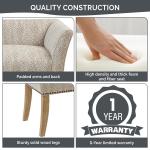 Ivory Patterned Short Wingback Upholstered Bench