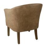 Brown Faux Leather Accent Chair