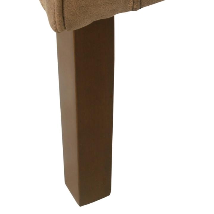 Brown Faux Leather Accent Chair