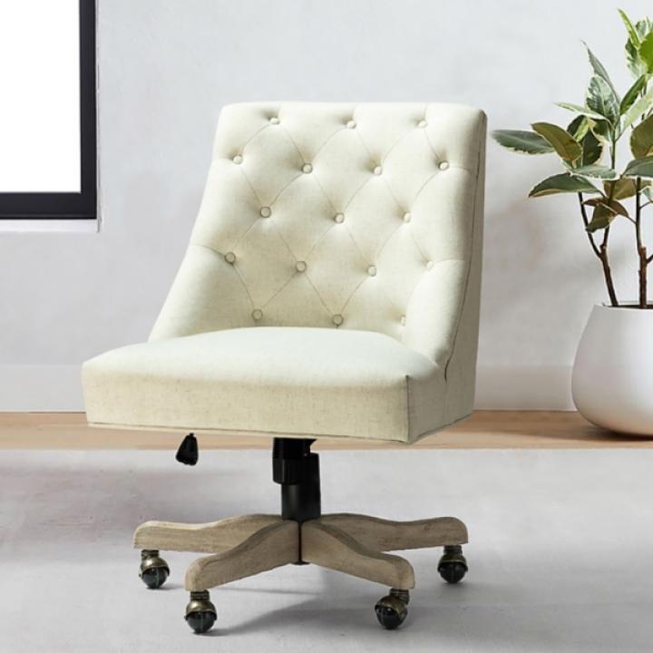 Ivory Dylan Upholstered Office Chair