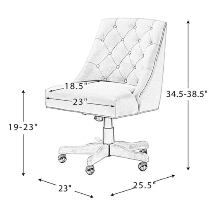 Ivory Dylan Upholstered Office Chair