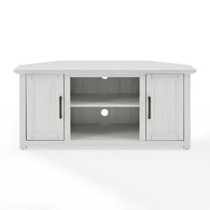 Rustic White Katy-Corner TV Stand