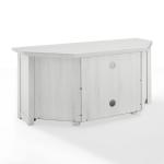 Rustic White Katy-Corner TV Stand