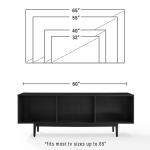 Black Modern Wood Console Table, 60 in.