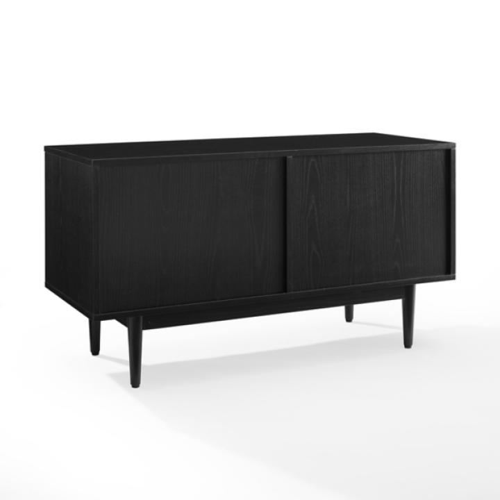 Black Modern Wood Console Table, 40 in.