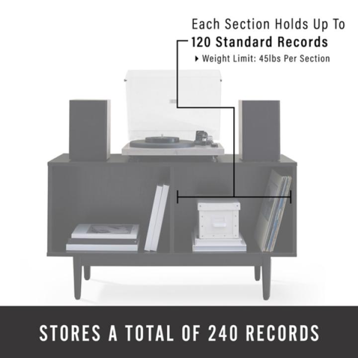 Black Modern Wood Console Table, 40 in.