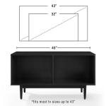 Black Modern Wood Console Table, 40 in.