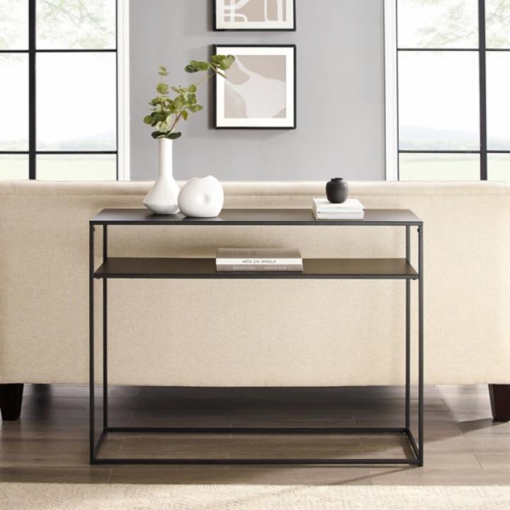 Blake Simple Black Metal Console Table