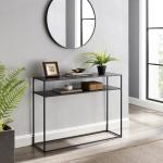 Blake Simple Black Metal Console Table