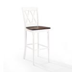 Shelly Classic White Bar Stools, Set of 2