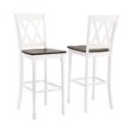 Shelly Classic White Bar Stools, Set of 2